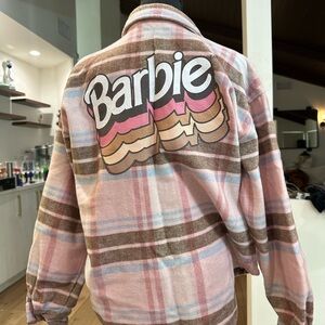 Barbie Pink Plaid Button Down Shirt